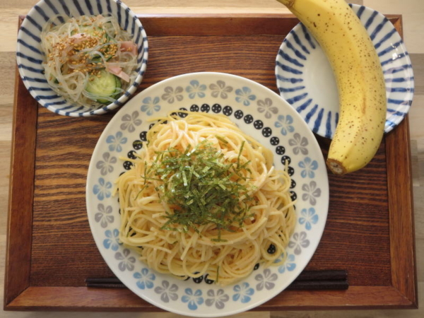 たらこパスタの献立