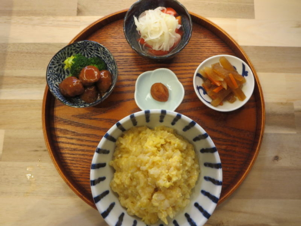 たまごのおじやの献立