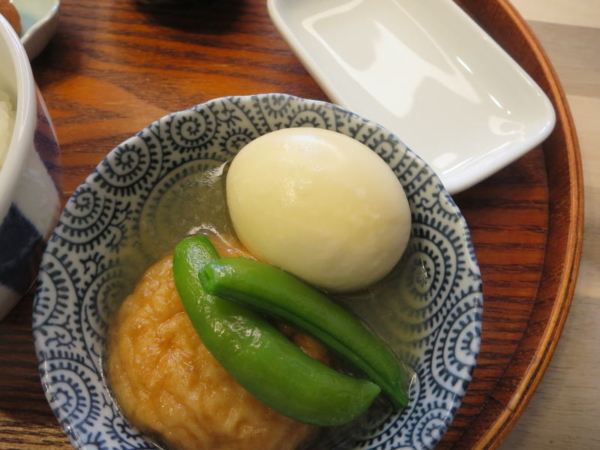 魚河岸揚げとたまごの煮物、味付け海苔