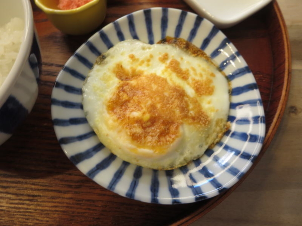 チーズ目玉焼きの両面焼き