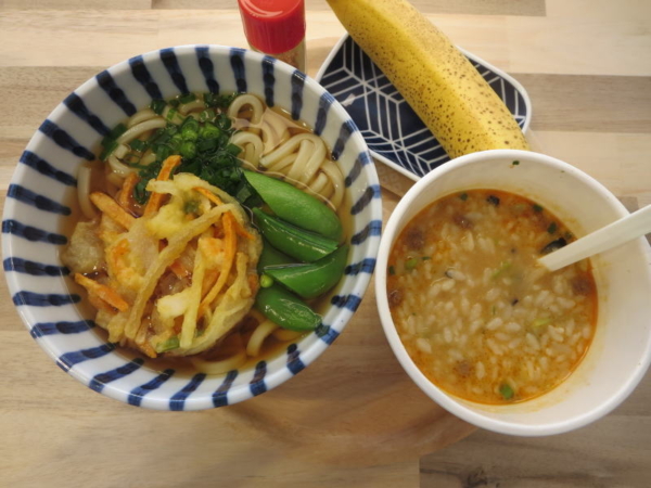 かき揚げうどんの献立