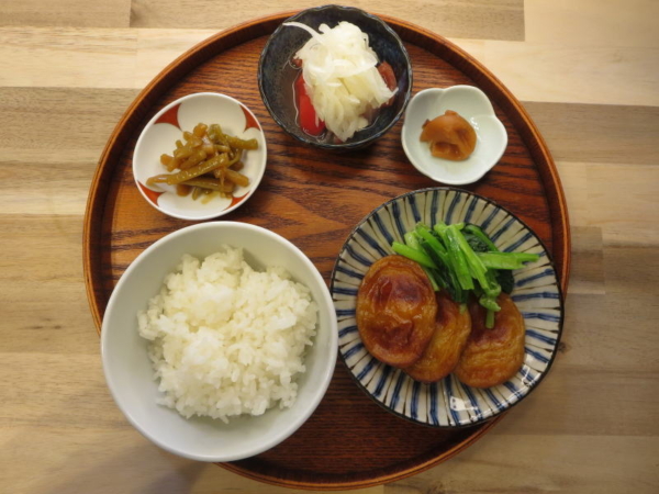 さつま揚げのバター焼きの献立