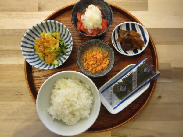 鮭フレークの献立