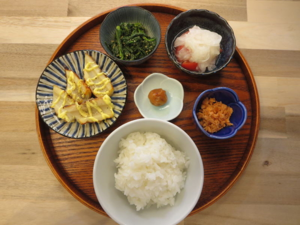 ちくわのマヨ焼きの献立