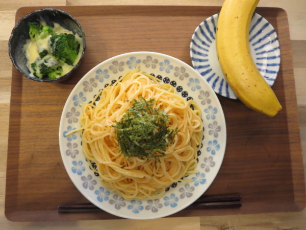 たらこパスタの献立