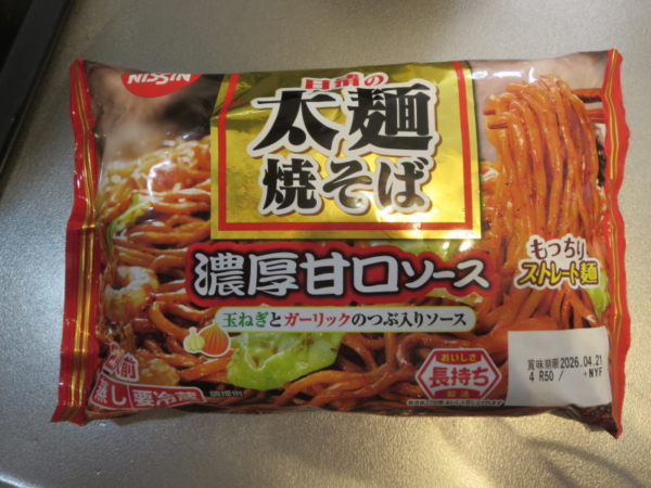 日清の太麺焼そば(濃厚甘口ソース)