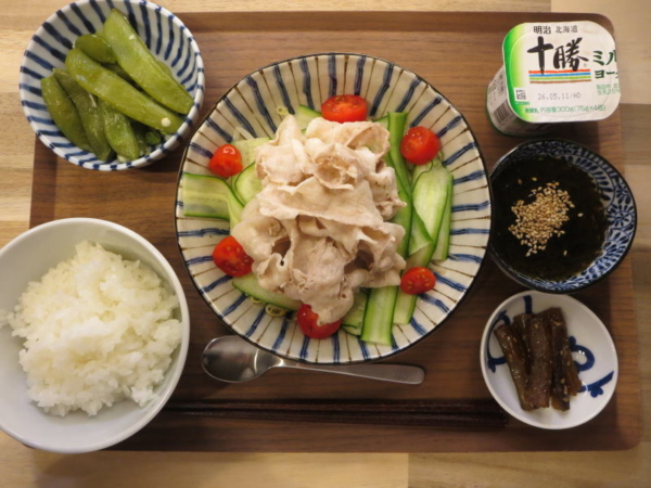 豚しゃぶサラダの献立