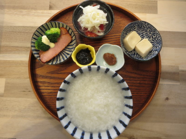白粥の献立