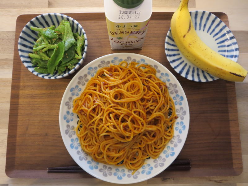 ミートソースの献立