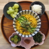 炒りたまご丼の献立