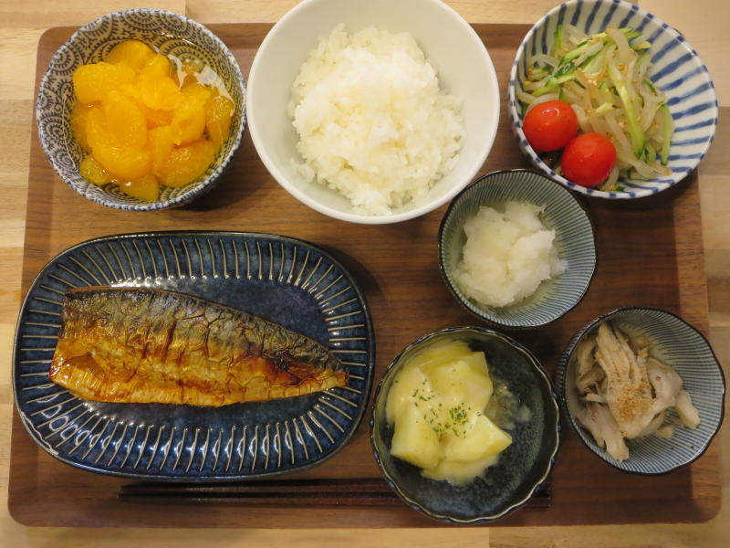焼さばの献立