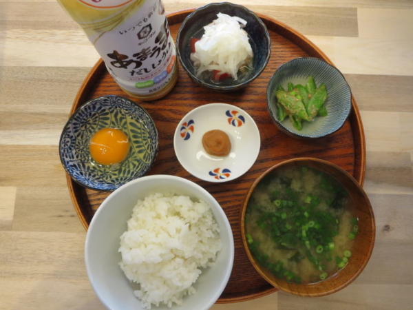 たまごかけごはんの献立