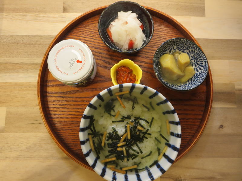 海苔茶漬けの献立