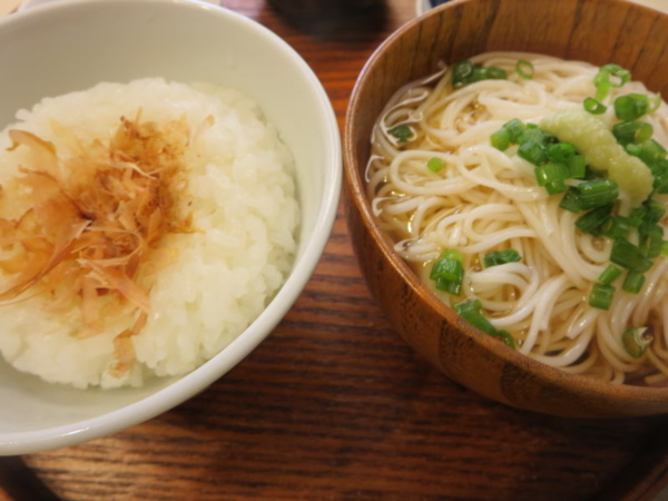 ごはん+おかか、そうめん