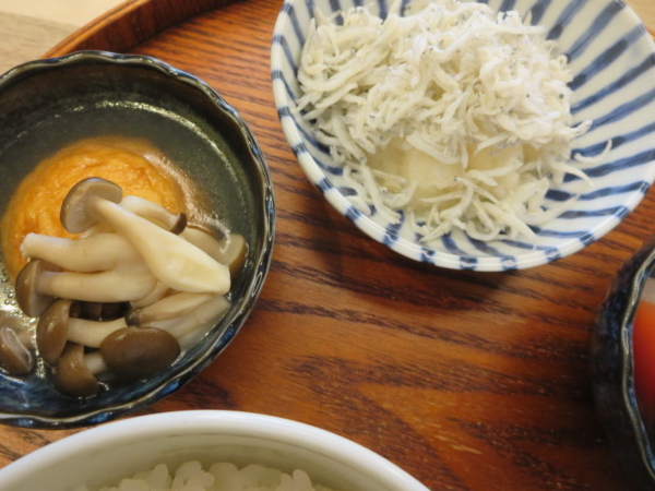 しらすおろし、魚河岸揚げのおでん風
