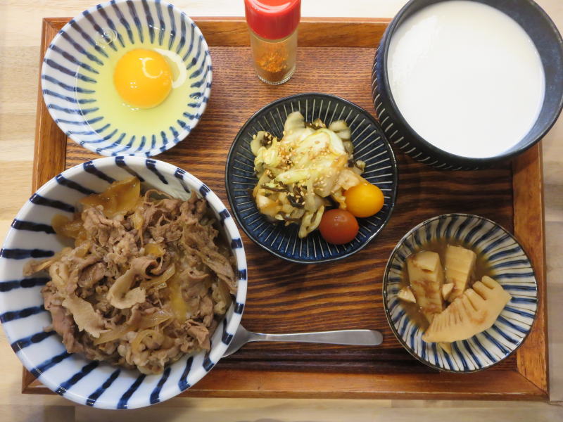 牛丼の献立