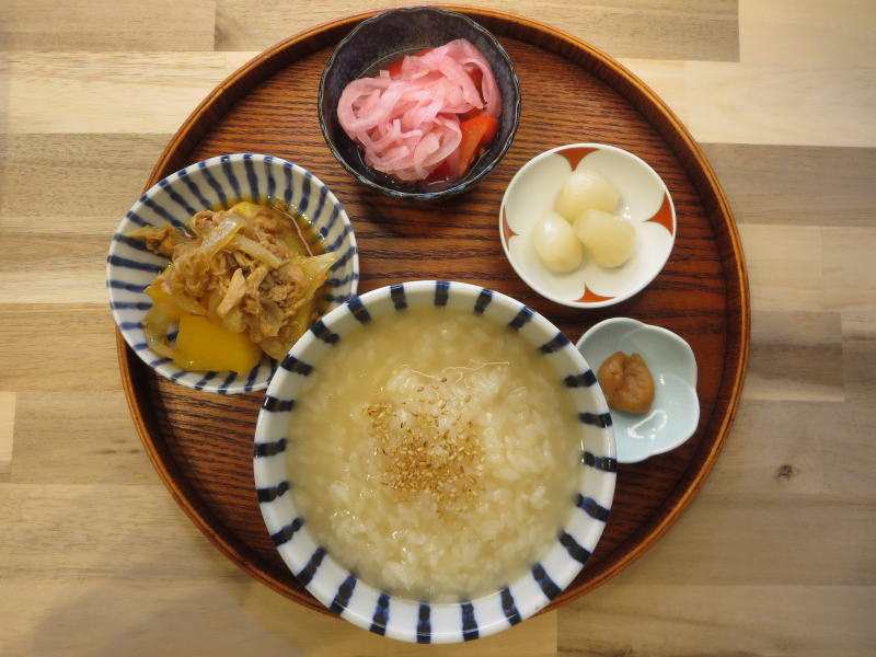 中華味お粥の献立