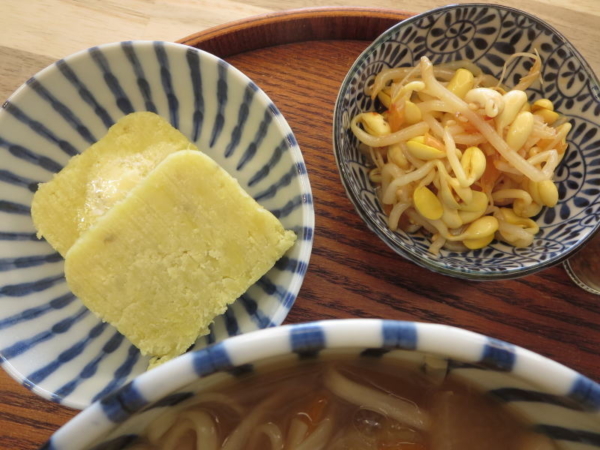 豆もやしのナムル、芋ようかん