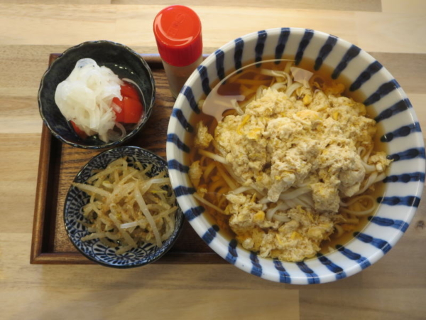 かき玉うどんの献立